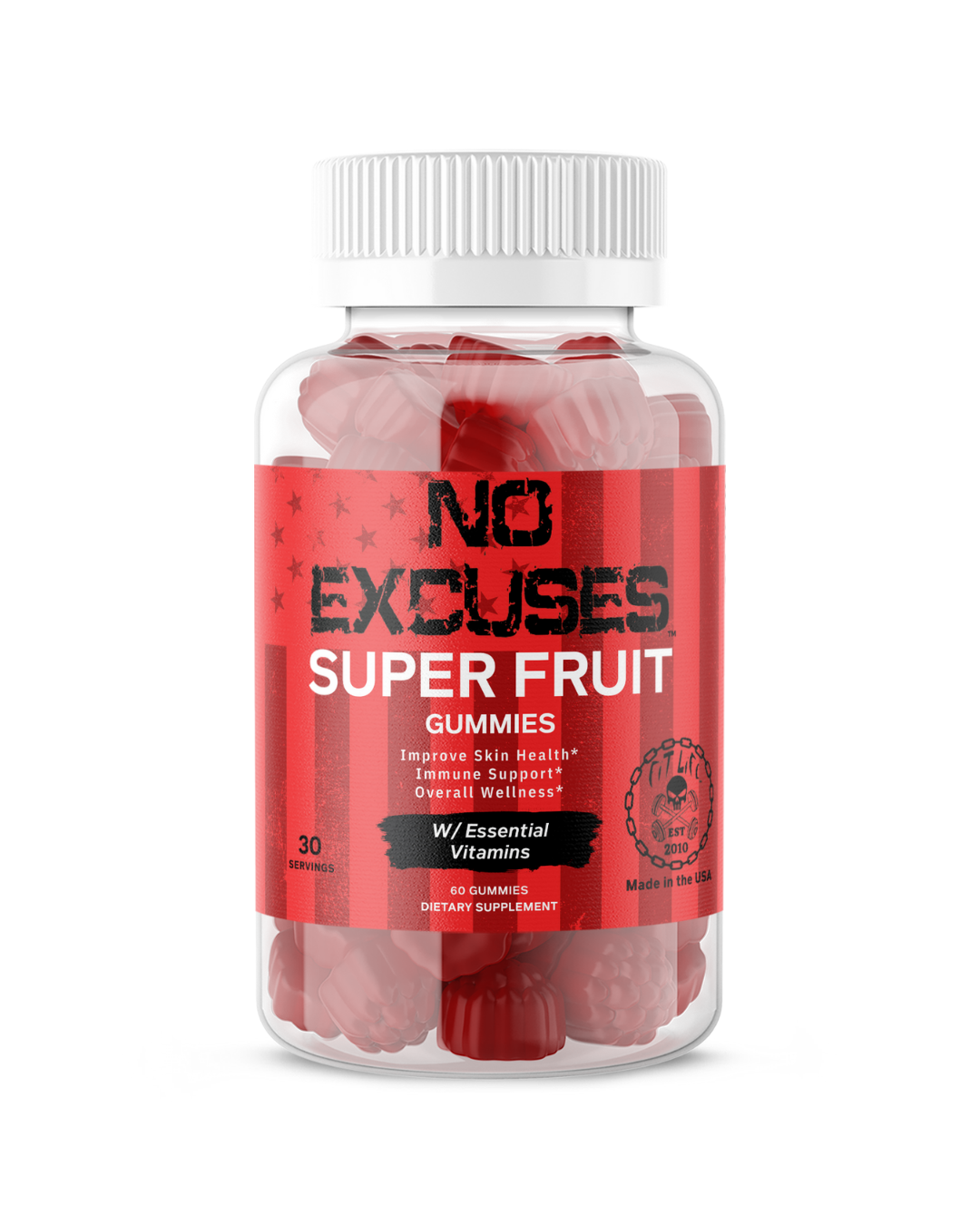 "NO EXCUSES" SUPER FRUIT GUMMIES
