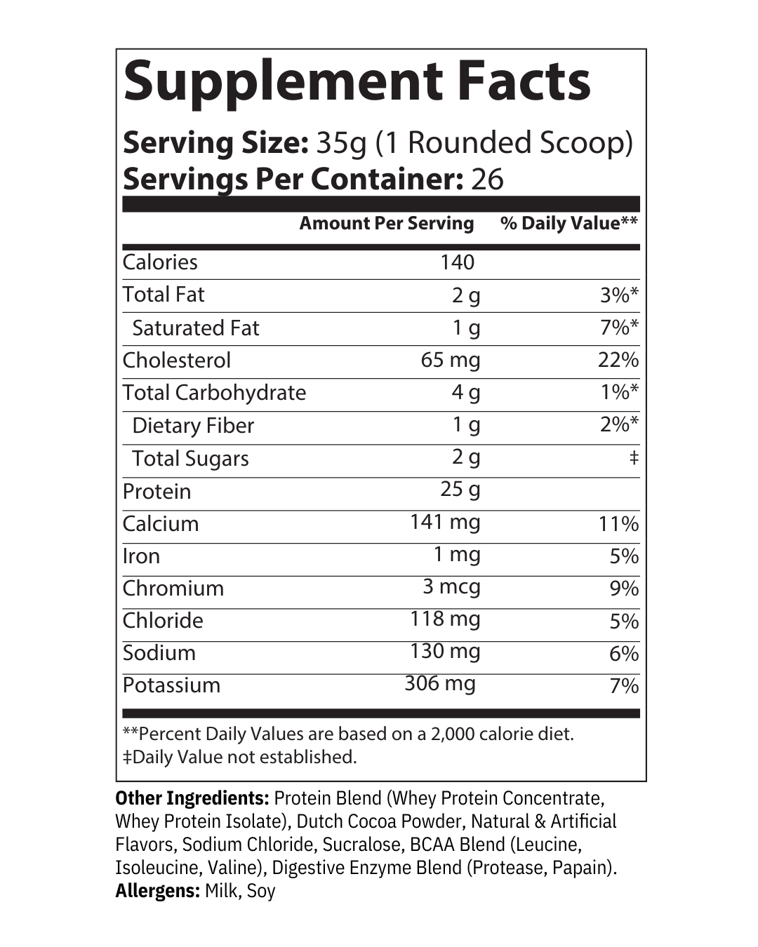 "NO EXCUSES" 100% Whey Protein - Chocolate Peanut Butter