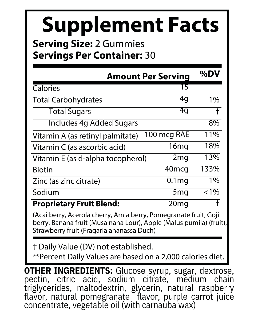 "NO EXCUSES" SUPER FRUIT GUMMIES