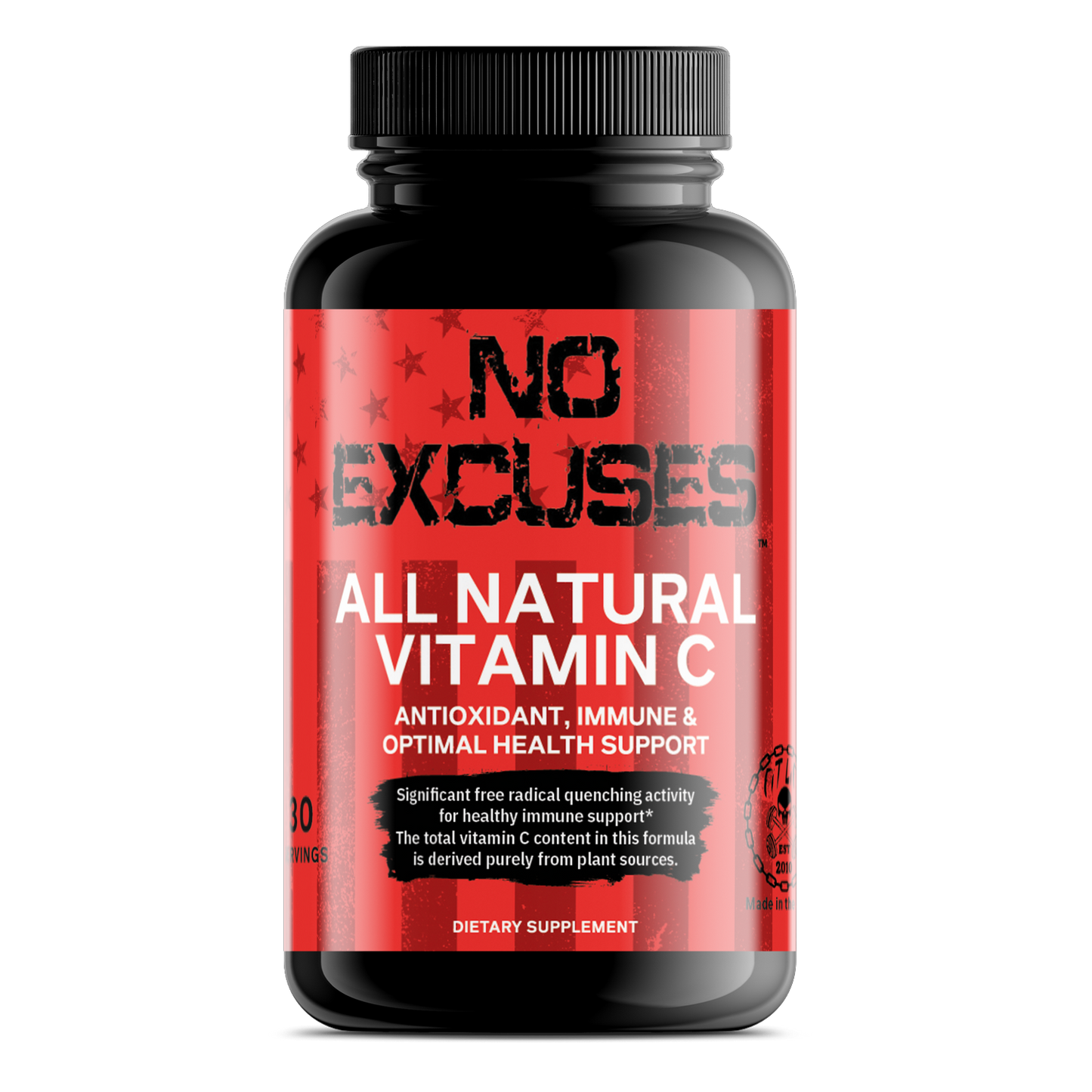 "NO EXCUSES" ALL NATURAL Vitamin C