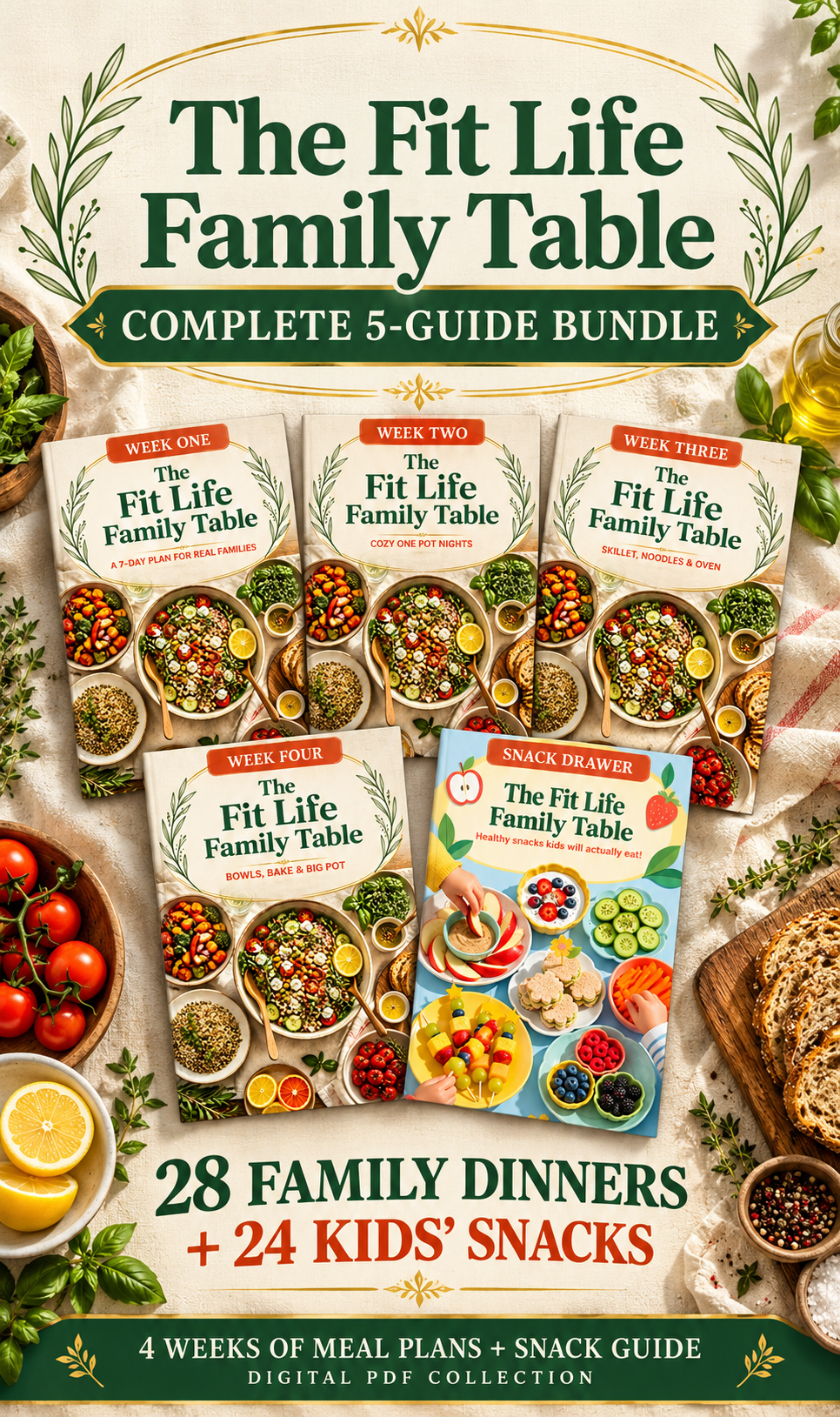Meal Plan Bundle: All 4 Weeks & Snacks
