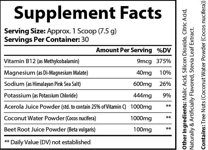 "NO EXCUSES" ELECTROLYTE FORMULA - Blue Raspberry