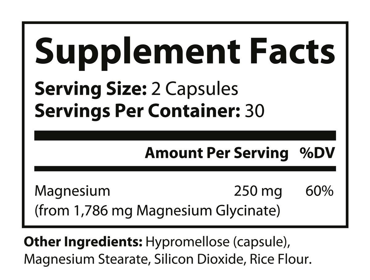 "NO EXCUSES" MAGNESIUM GLYCINATE