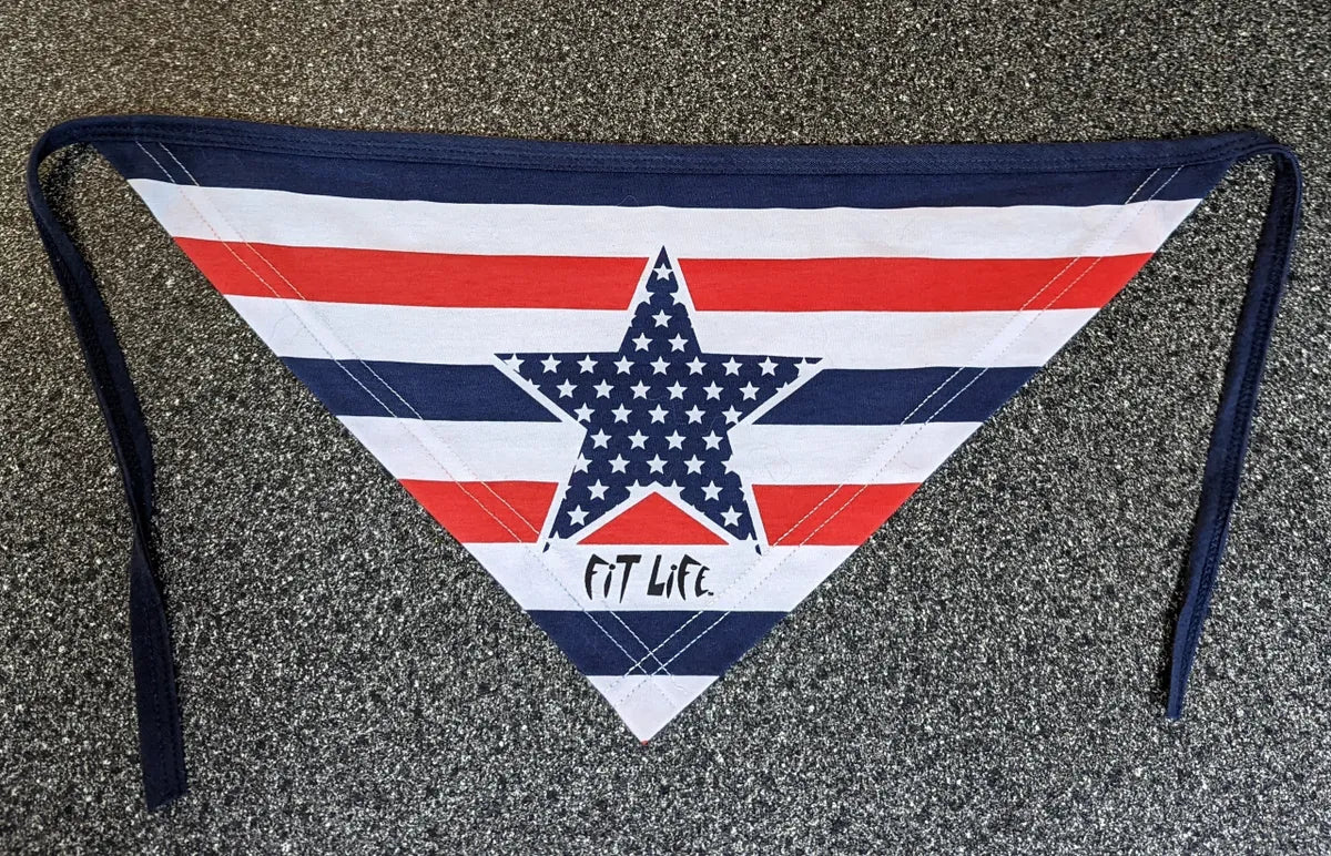 FIT LIFE "PUPPY POWER" Flag/Star Bandana
