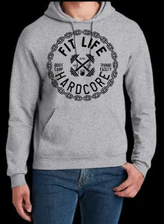 FIT LIFE "HARDCORE" Unisex Pullover Hoodie