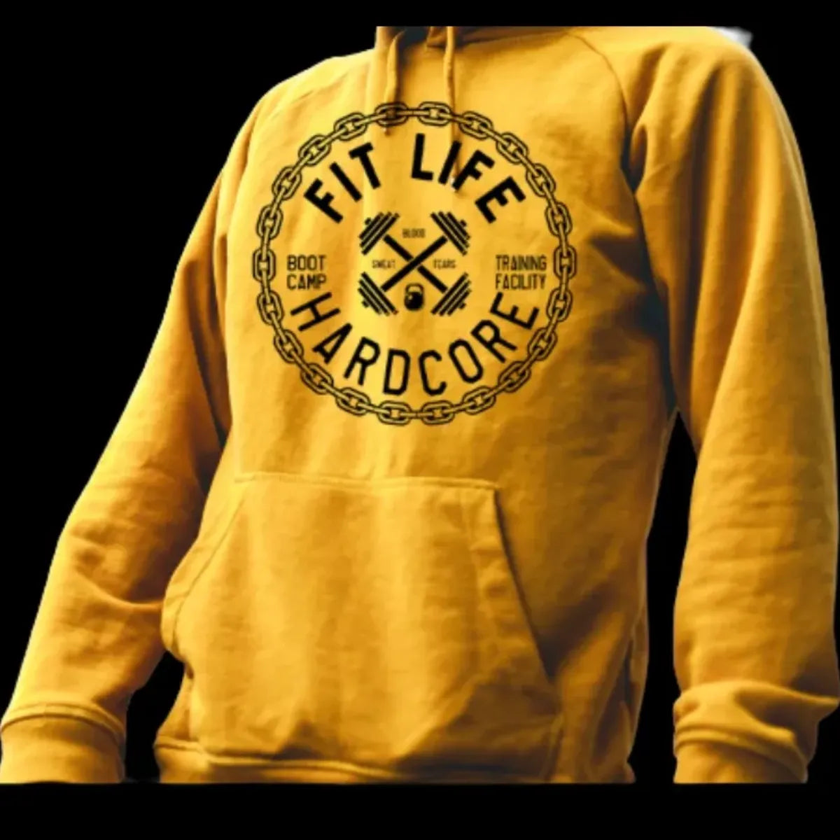 FIT LIFE "HARDCORE" Unisex Pullover Hoodie