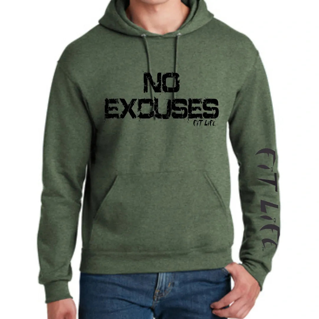 FIT LIFE "NO EXCUSES" HOODIE