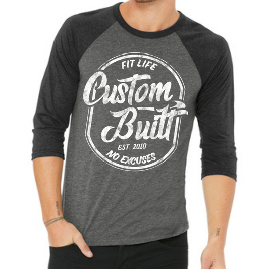 FIT LIFE "CUSTOM BUILT" Unisex 3/4-Sleeve Baseball Tee