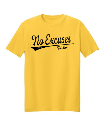 FIT LIFE "NO EXCUSES" LADIES TEE (Black Logo)