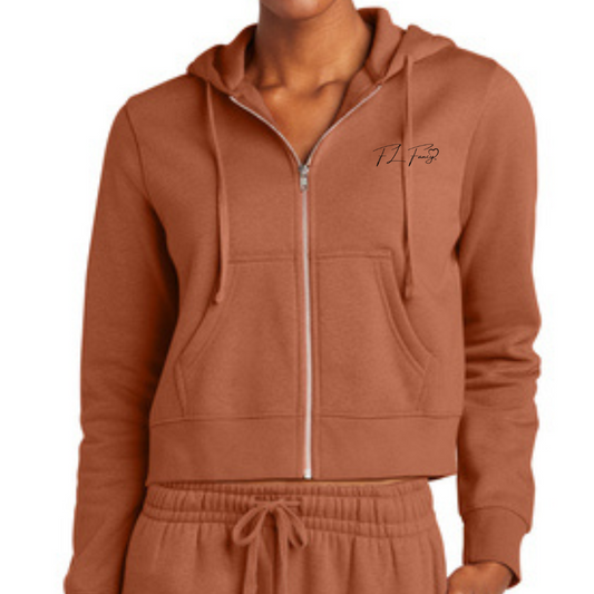 FIT LIFE FANCY LADIES FLEECE FULL ZIP SIGNATURE HOODIE