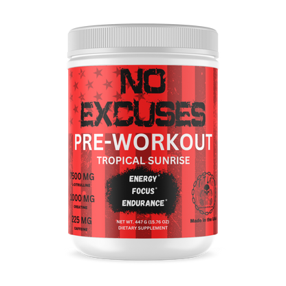 "NO EXCUSES" Pre-workout - Tropical Sunrise