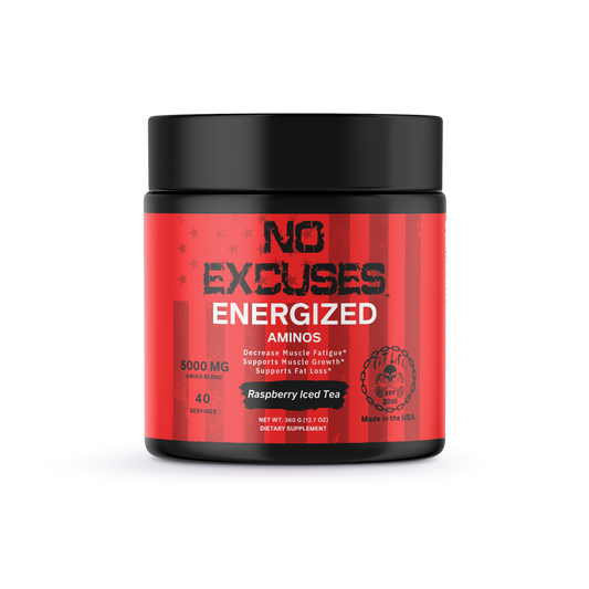 "NO EXCUSES" ENERGIZED AMINOS - Raspberry Iced Tea