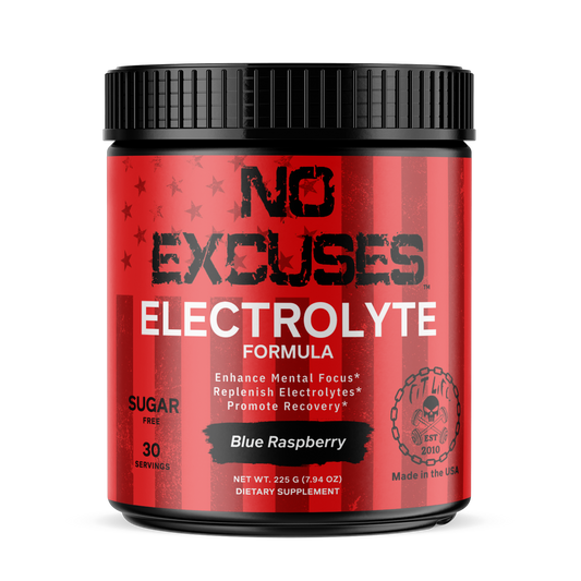 "NO EXCUSES" ELECTROLYTE FORMULA - Blue Raspberry