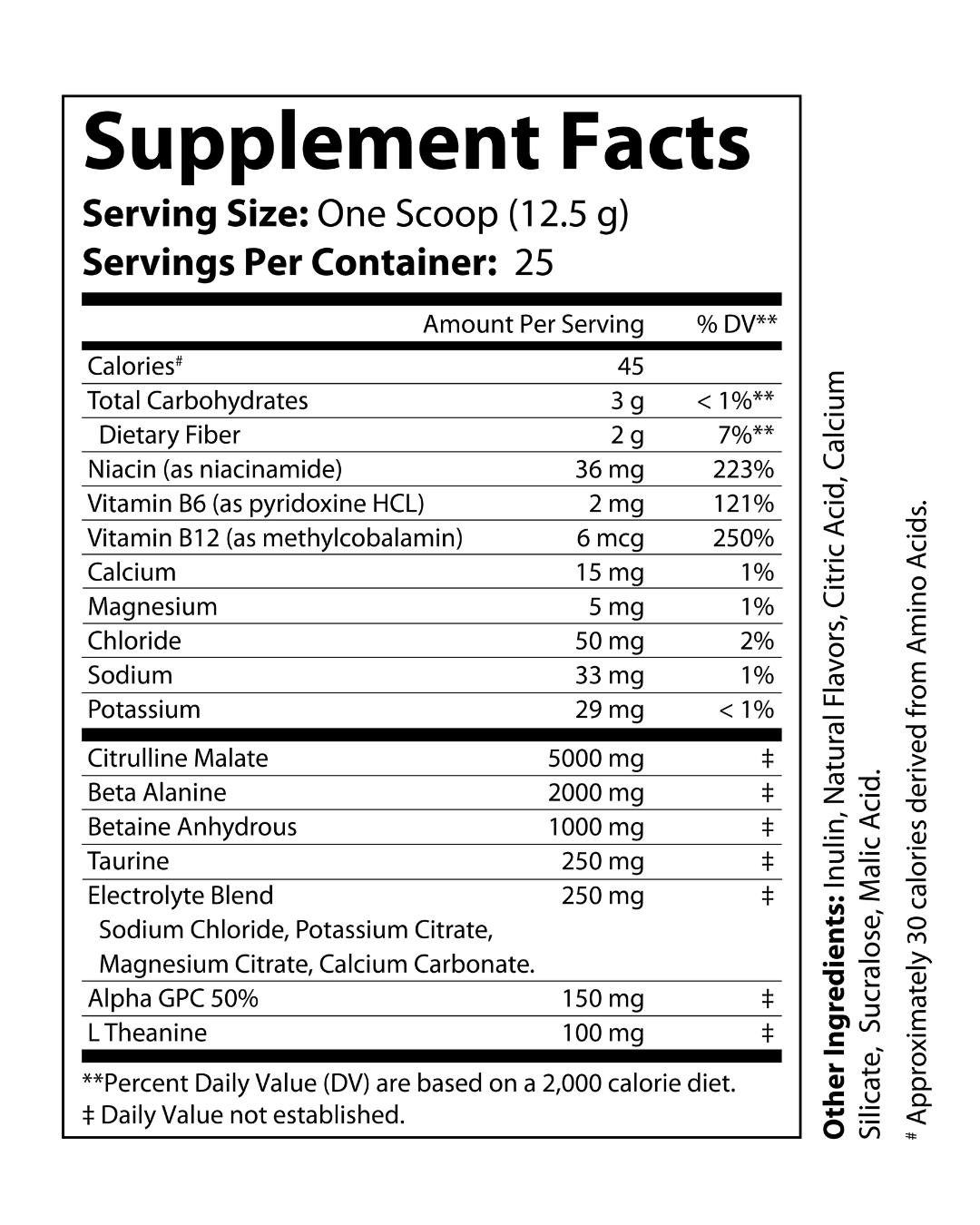"NO EXCUSES" NON-STIM PUMP Pre-Workout - Cherry Blast (w/ Natural Flavor)