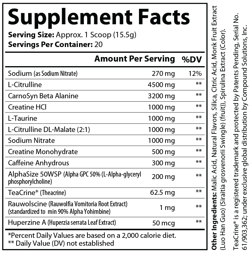 "NO EXCUSES" STATIC SHOCK Pre-Workout - Blue Razz