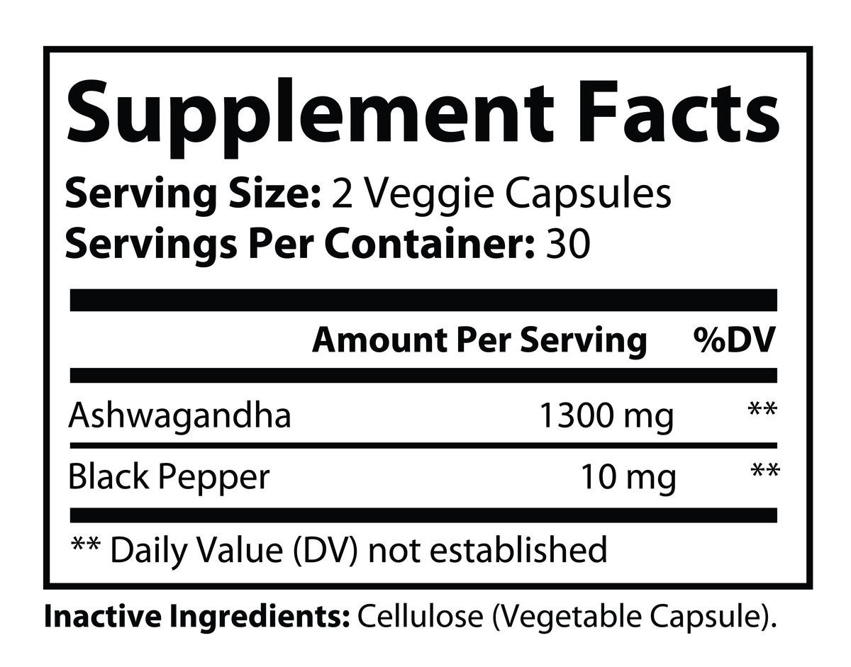 "NO EXCUSES" ASHWAGANDHA