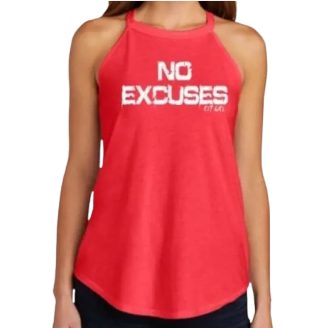 NO EXCUSES Fit Life Ladies Rocker Tank