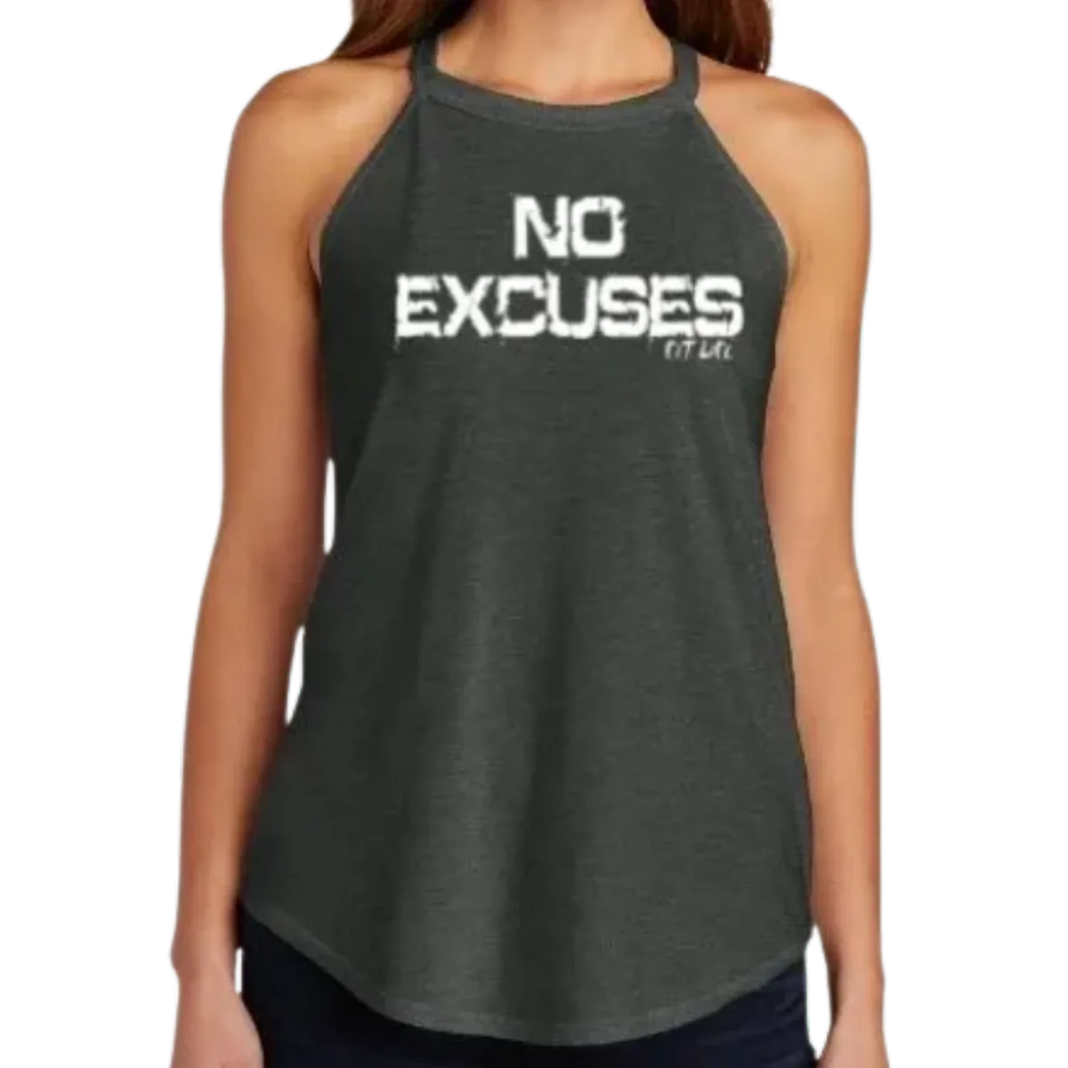 NO EXCUSES Fit Life Ladies Rocker Tank