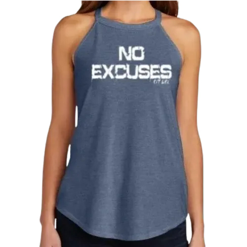 NO EXCUSES Fit Life Ladies Rocker Tank