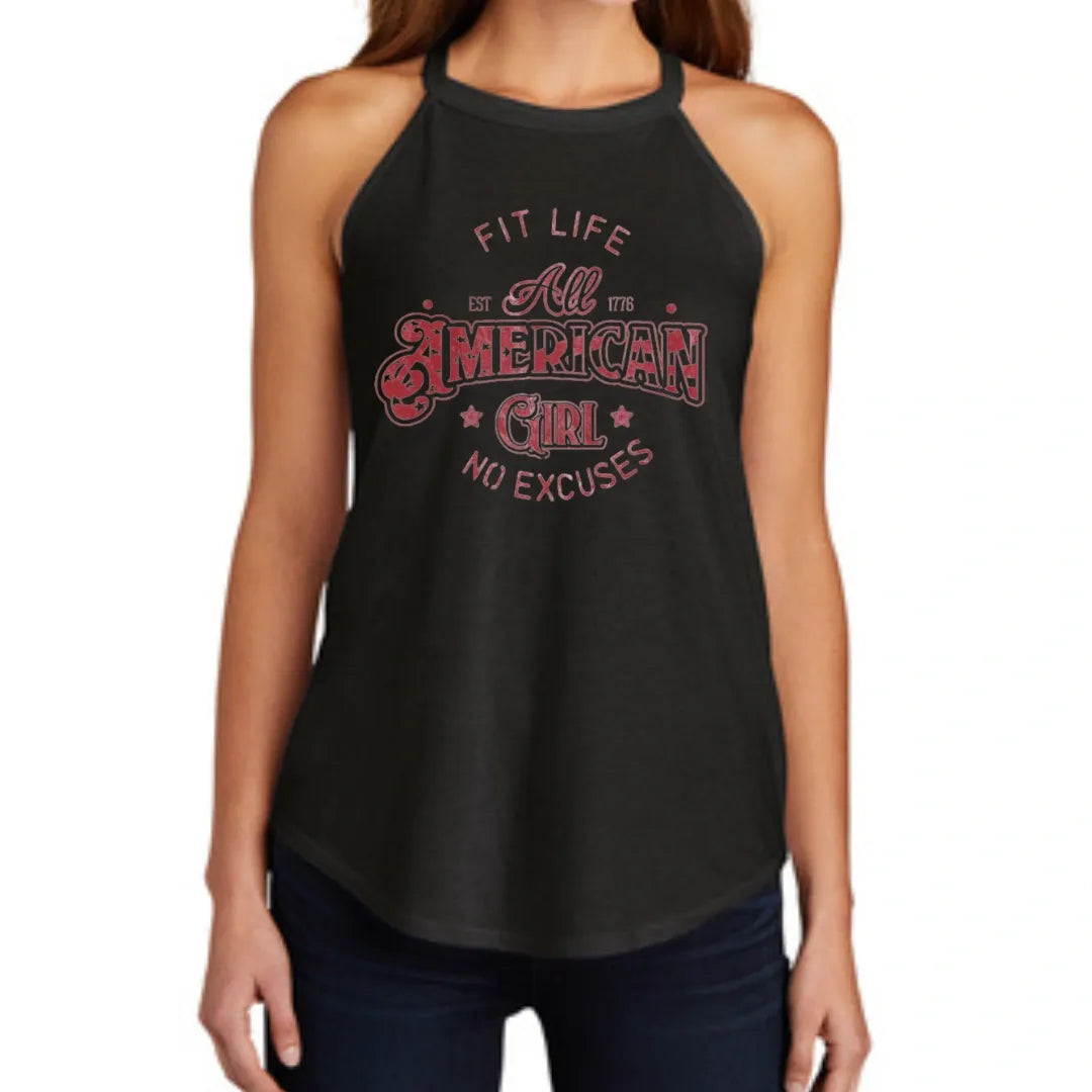 FIT LIFE "ALL AMERICAN GIRL" Rocker Tank